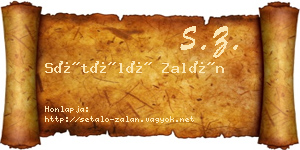 Sétáló Zalán névjegykártya